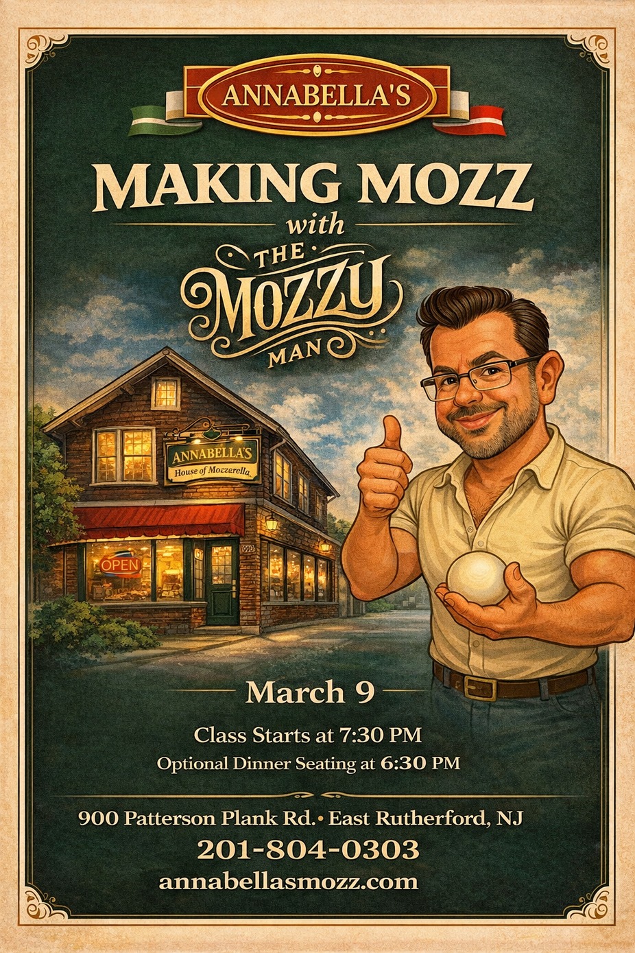 Mozz Event Flyer for March 9th, 2026